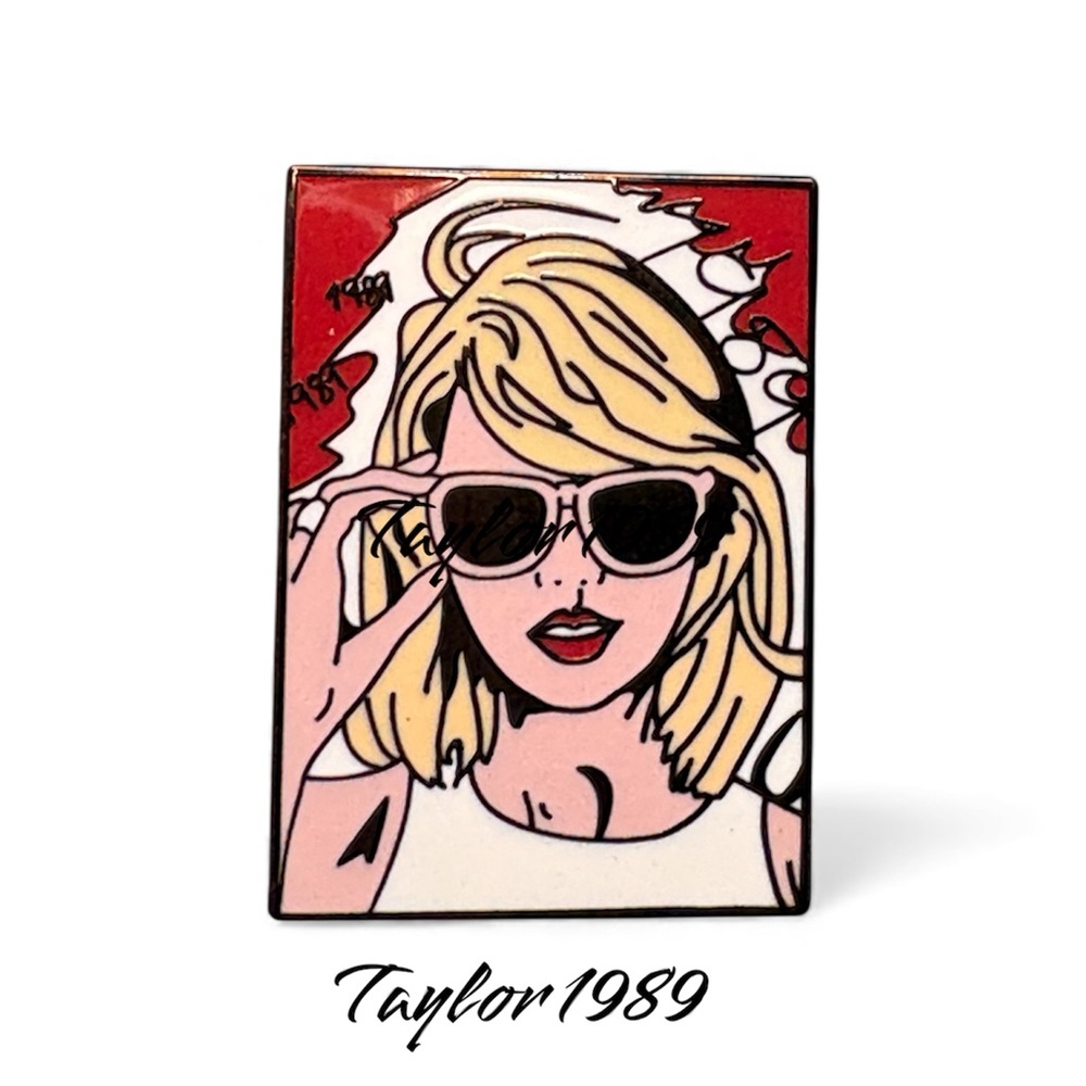 Taylor Sunglasses Pin - Red and White